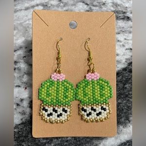 Cactus Handmade Beaded Earrings